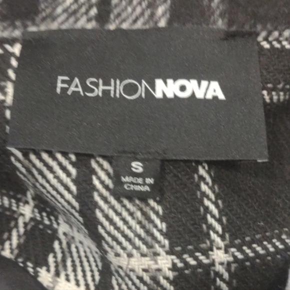 Fashion Nova Soft Plaid Truth Or Daring Full Zip Jacket size Small - Picture 5 of 6